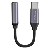 Adaptor Yesido Audio Cable Adapter (YAU19), Type-C to Jack 3.5mm, Negru