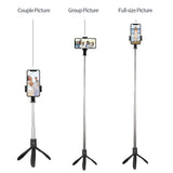 Suport Techsuit Selfie Stick (K06), Stable Tripod with Bluetooth Remote Control, Foldable, 360 Rotation, 70cm, Negru