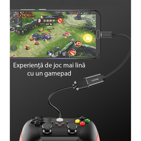 Adaptor Yesido OTG Cable Adapter (GS01), Type-C to USB 2.0, Plug & Play, Negru