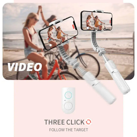 Suport Techsuit Mini Selfie Stick (L08Mini), Stable Gimbal/Tripod with Removable Wireless Remote, 360 Rotation Head, 70cm, Negru