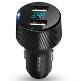 Incarcator Yesido Car (Y31), 2x USB, LED Display, QC 3.0, 18W, 3A, Negru