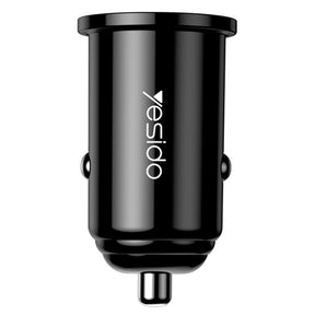 Incarcator Yesido Car (Y38), USB, QC3.0, FCP, AFC, 18W, 3A, Negru