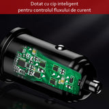 Incarcator Yesido Car (Y38), USB, QC3.0, FCP, AFC, 18W, 3A, Negru