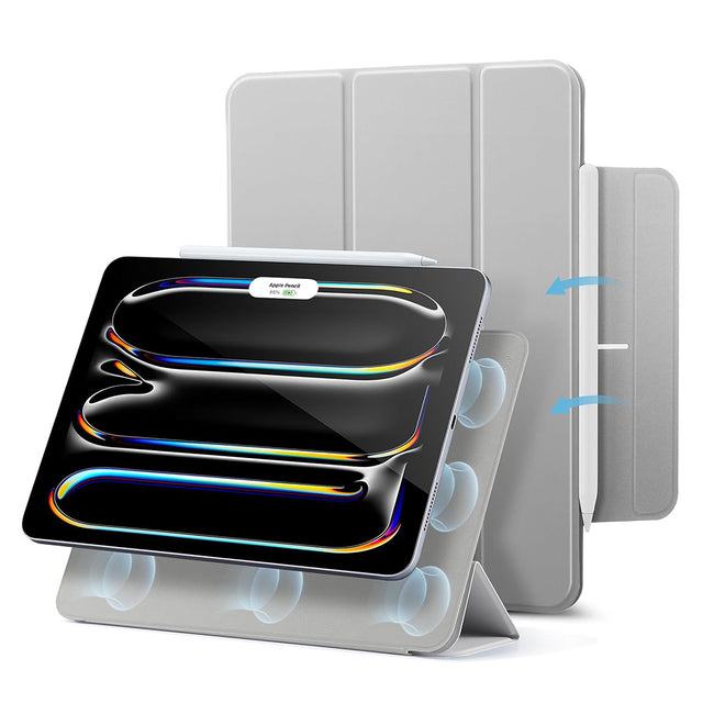 Husa de protectie tableta ESR Rebound Magnetic compatibil cu iPad Pro 13 (2024) / iPad Pro 13 (2025), Gri