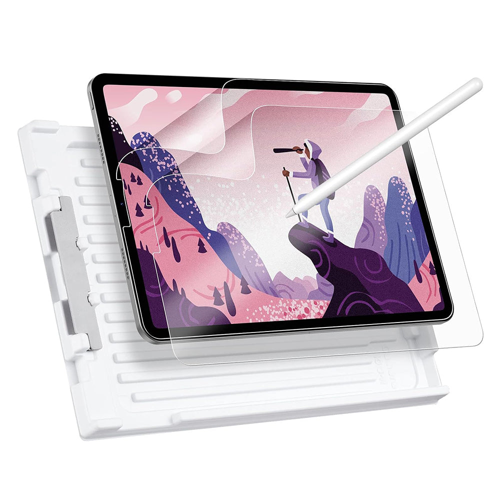 Husa de protectie tableta ESR Paper-Feel (set de 2) compatibil cu iPad Pro 12.9 (2018 / 2020 / 2021 / 2022), Transparent Mat
