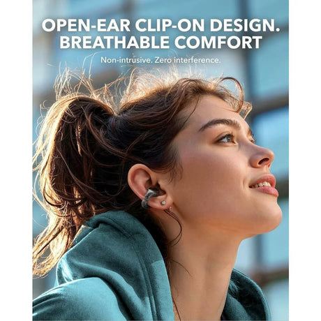 Casti Anker SoundCore C30i (A3330G11), Bluetooth 5.3, Open-Ear, IPX4, Noise Reduction, Microphone, Negru