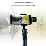 Suport Techsuit Phone Gimbal (H4), with 3 Axis Handheld, Joystick, Micro-USB, 6.1inch Max, Aluminum Alloy, 2200mAh, Negru