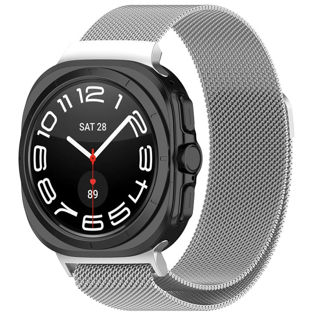 Curea smartwatch Techsuit Watchband (W009) compatibil cu Samsung Galaxy Watch Ultra 47mm / Watch Ultra 2, Argintiu