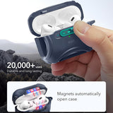 Casti ESR Cyber Magnetic Lock Case HaloLock, Apple AirPods Pro 1 / 2, Albastru