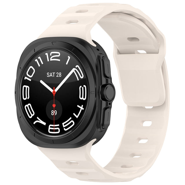 Curea smartwatch Techsuit Watchband (W055) compatibil cu Samsung Galaxy Watch Ultra 47mm / Watch Ultra 2, Bej