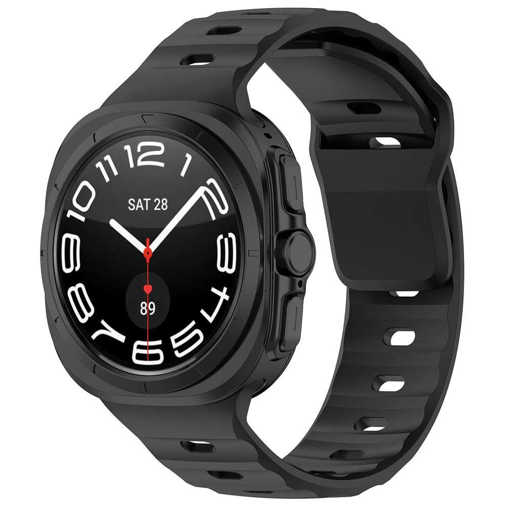 Curea smartwatch Techsuit Watchband (W055) compatibil cu Samsung Galaxy Watch Ultra 47mm / Watch Ultra 2, Negru