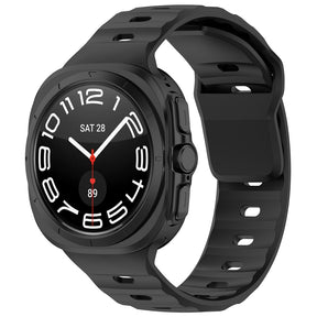 Curea smartwatch Techsuit Watchband (W055) compatibil cu Samsung Galaxy Watch Ultra 47mm / Watch Ultra 2, Negru