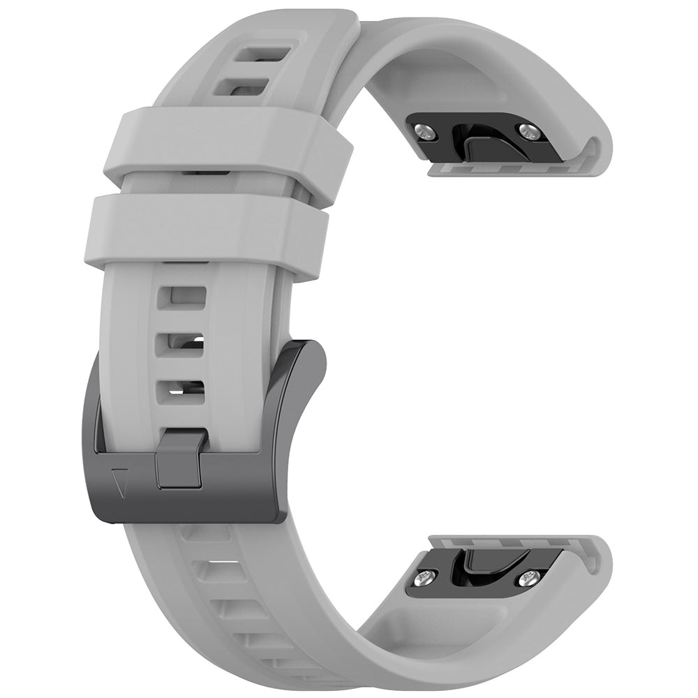 Curea smartwatch Techsuit Watchband QuickFit 22mm (W060) compatibil cu Garmin Fenix 5/5 Plus 6/6 Pro/7/Forerunner 945/955/970/Approach S60/S62, Gri