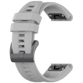 Curea smartwatch Techsuit Watchband QuickFit 22mm (W060) compatibil cu Garmin Fenix 5/5 Plus 6/6 Pro/7/Forerunner 945/955/970/Approach S60/S62, Gri