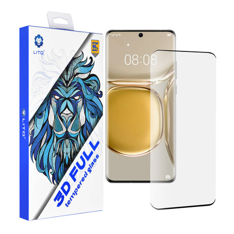 Folie de protectie Lito 3D Full Cover compatibil cu Huawei P50 Pro, Negru