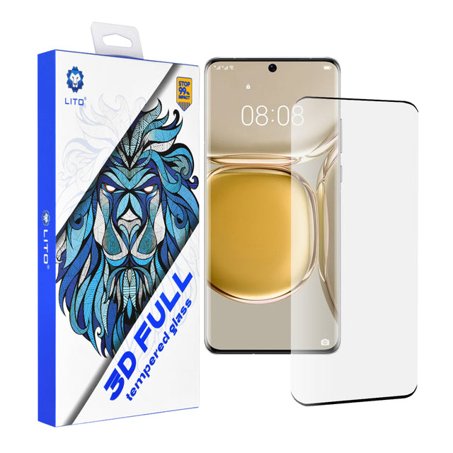 Folie de protectie Lito 3D Full Cover compatibil cu Huawei P50 Pro, Negru