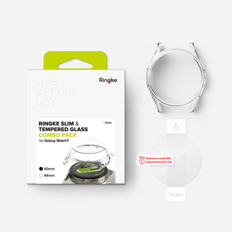Folie de protectie smartwatch Ringke Slim + Screen Protector compatibil cu Samsung Galaxy Watch7 40mm, Transparent