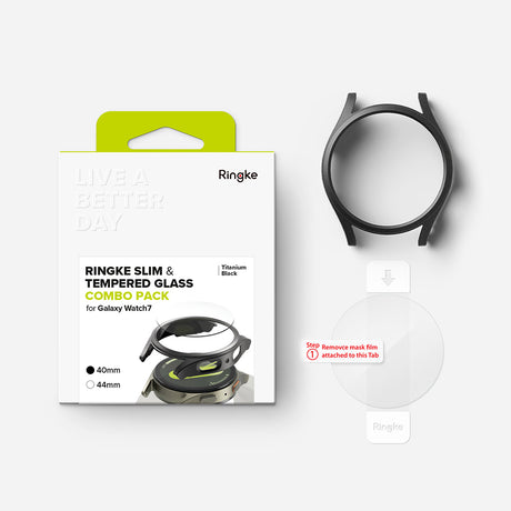Folie Ringke pentru Galaxy Watch7 40mm, neagră