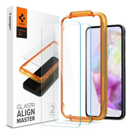 Folie de protectie Spigen (set de 2) Glas.tR Align Master (AGL07772) compatibil cu Samsung Galaxy A35 5G / M35, Transparent