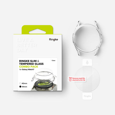 Folie de protectie smartwatch Ringke Slim + Screen Protector compatibil cu Samsung Galaxy Watch7 44mm, Transparent