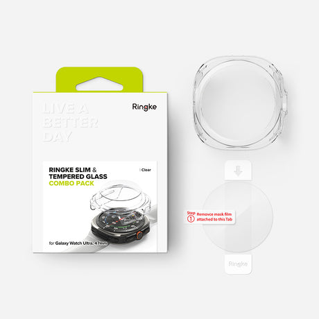 Folie de protectie smartwatch Ringke Slim + Screen Protector compatibil cu Samsung Galaxy Watch Ultra 47mm, Transparent
