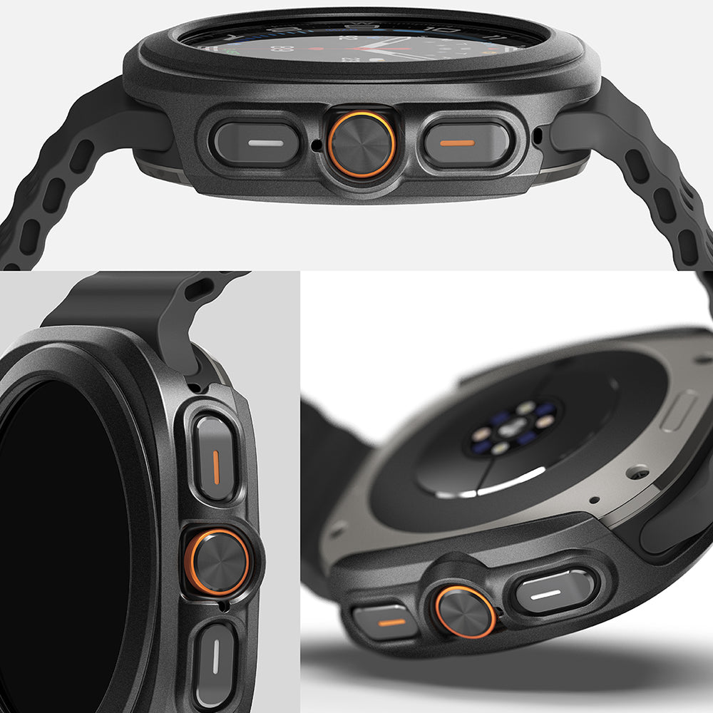 Folie de protectie smartwatch Ringke Slim + Screen Protector compatibil cu Samsung Galaxy Watch Ultra 47mm, Titanium Black