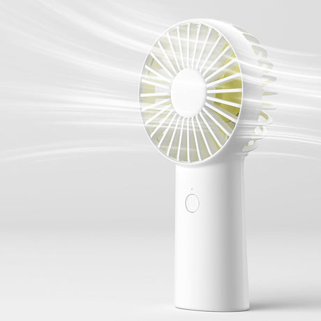 JisuLife Premium Portable Mini Fan Life6 (FA20X), USB-C Rechargeable, 3 Wind Speeds, 4000mAh, Alb
