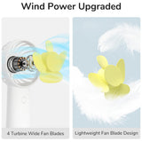 JisuLife Premium Portable Mini Fan Life6 (FA20X), USB-C Rechargeable, 3 Wind Speeds, 4000mAh, Alb