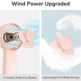 JisuLife Premium Portable Mini Fan Life6 (FA20X), USB-C Rechargeable, 3 Wind Speeds, 4000mAh, Roz