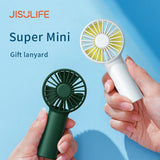 JisuLife Premium Portable Mini Fan Life1 (FA20), USB-C Rechargeable, 3 Wind Speeds, 2000mAh, Roz