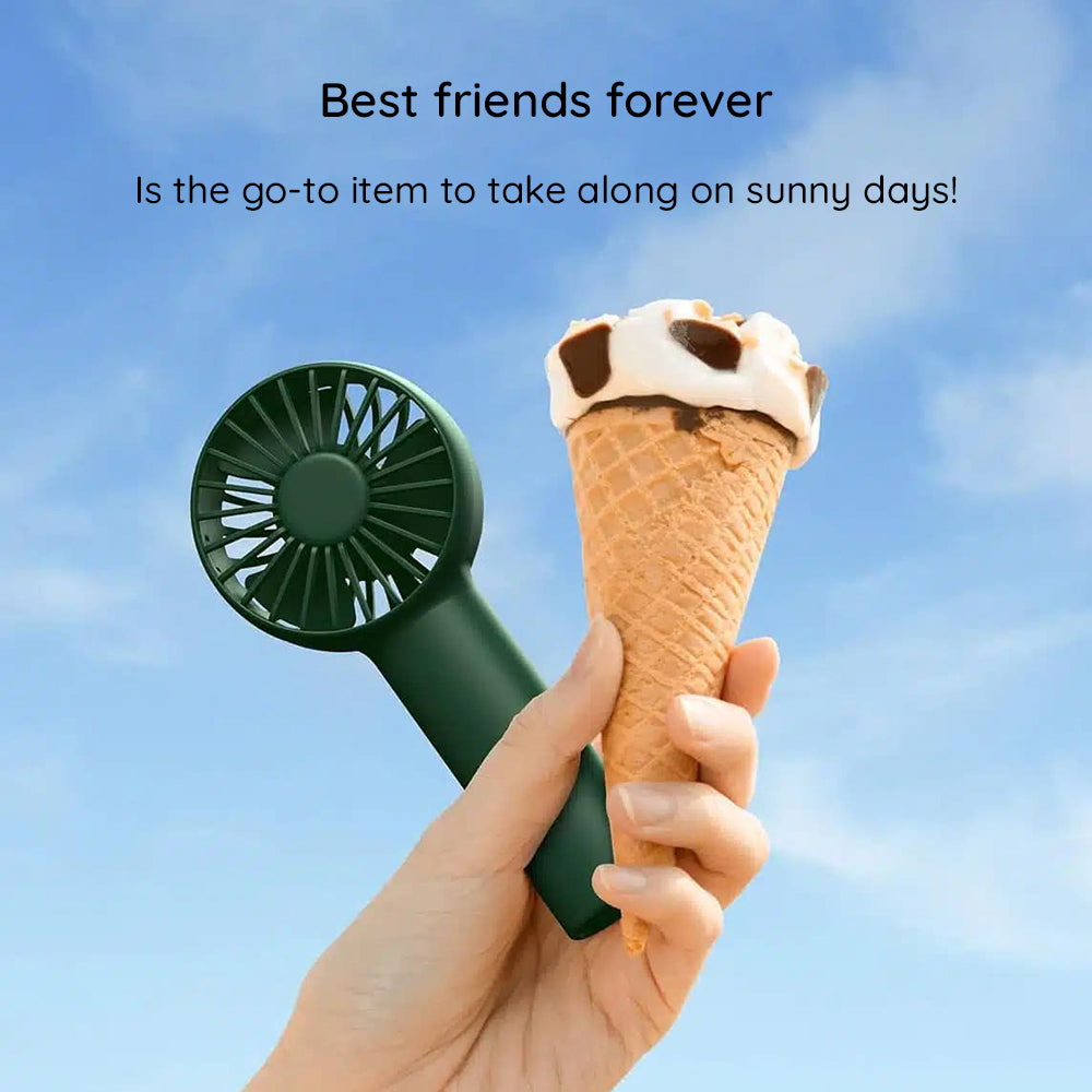 JisuLife Premium Portable Mini Fan Life1 (FA20), USB-C Rechargeable, 3 Wind Speeds, 2000mAh, Roz