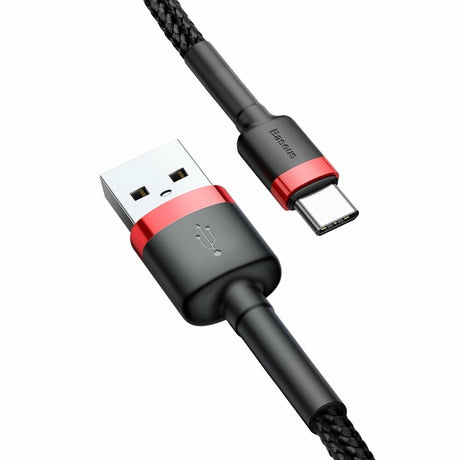 Cablu Baseus Cafule (CATKLF-B91), USB-C, 3A, 1m, Negru
