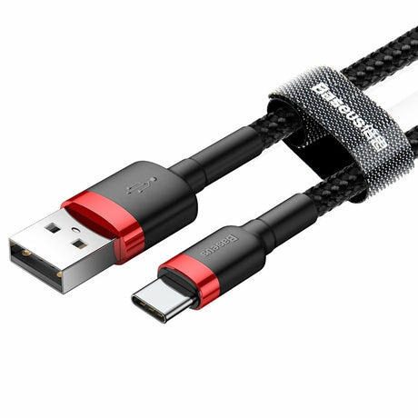 Cablu Baseus Cafule (CATKLF-B91), USB-C, 3A, 1m, Negru