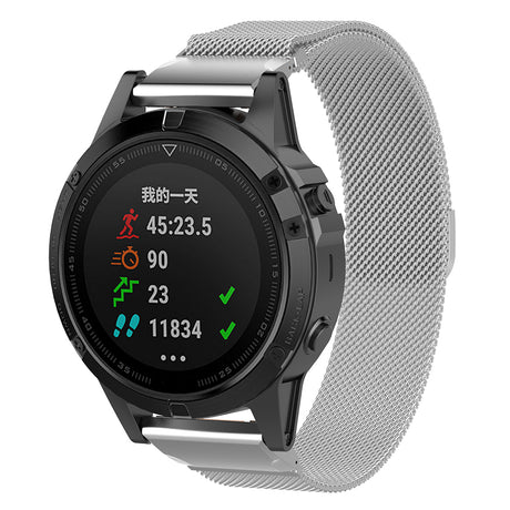 Curea smartwatch Techsuit Watchband QuickFit 20mm (W009) compatibil cu Instinct 2S/2S Solar/Approach S70 42mm/fenix 7S Pro Sapphire Solar, Argintiu