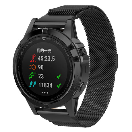 Curea smartwatch Techsuit Watchband QuickFit 20mm (W009) compatibil cu Instinct 2S/2S Solar/Approach S70 42mm/fenix 7S Pro Sapphire Solar, Negru