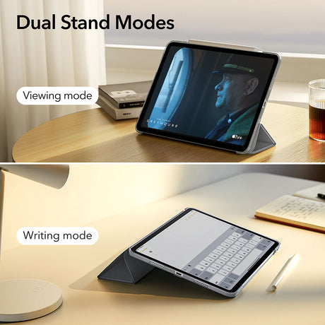 Husa de protectie tableta ESR Ascend Trifold compatibil cu iPad Air 13 (2024) / Air 13 (2025) / Air 13 (2026), Frosted Grey