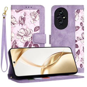 Husa de protectie Techsuit FlipCraft compatibil cu Honor 200, Mysterious Purple