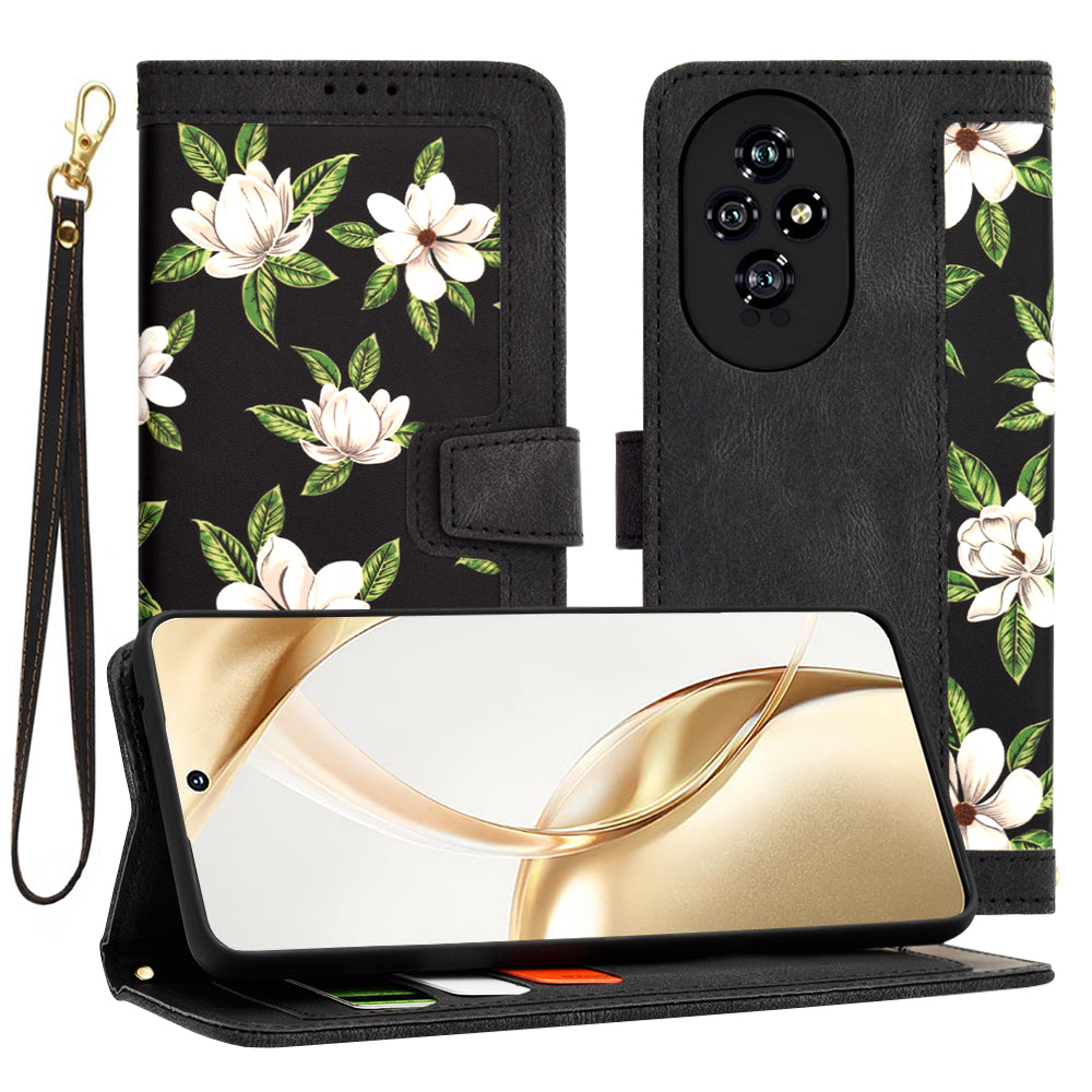 Husa de protectie Techsuit FlipCraft compatibil cu Honor 200, Flowers of the Dawn