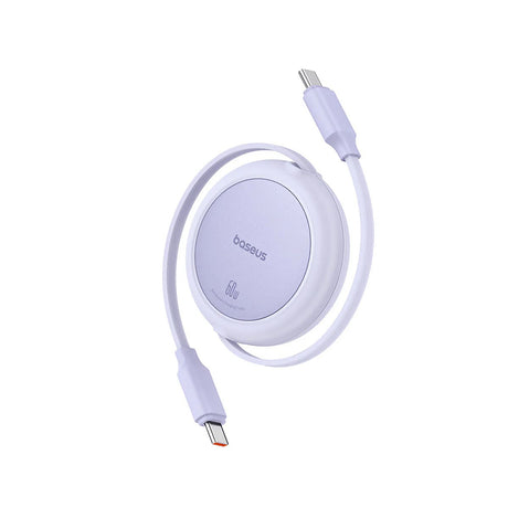Cablu Baseus Free2Pull Mini (P10364500511-01), Type-C to Type-C, 60W, 1m, Retractable, Nebula Purple