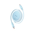 Cablu Baseus Free2Pull Mini (P10364500311-01), Type-C to Type-C, 60W, 1m, Retractable, Galaxy Blue