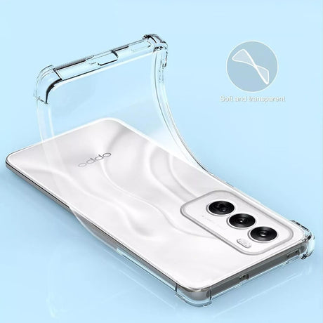 Husa de protectie Techsuit Shockproof Clear Silicone compatibil cu Oppo Reno12 Pro, Transparent