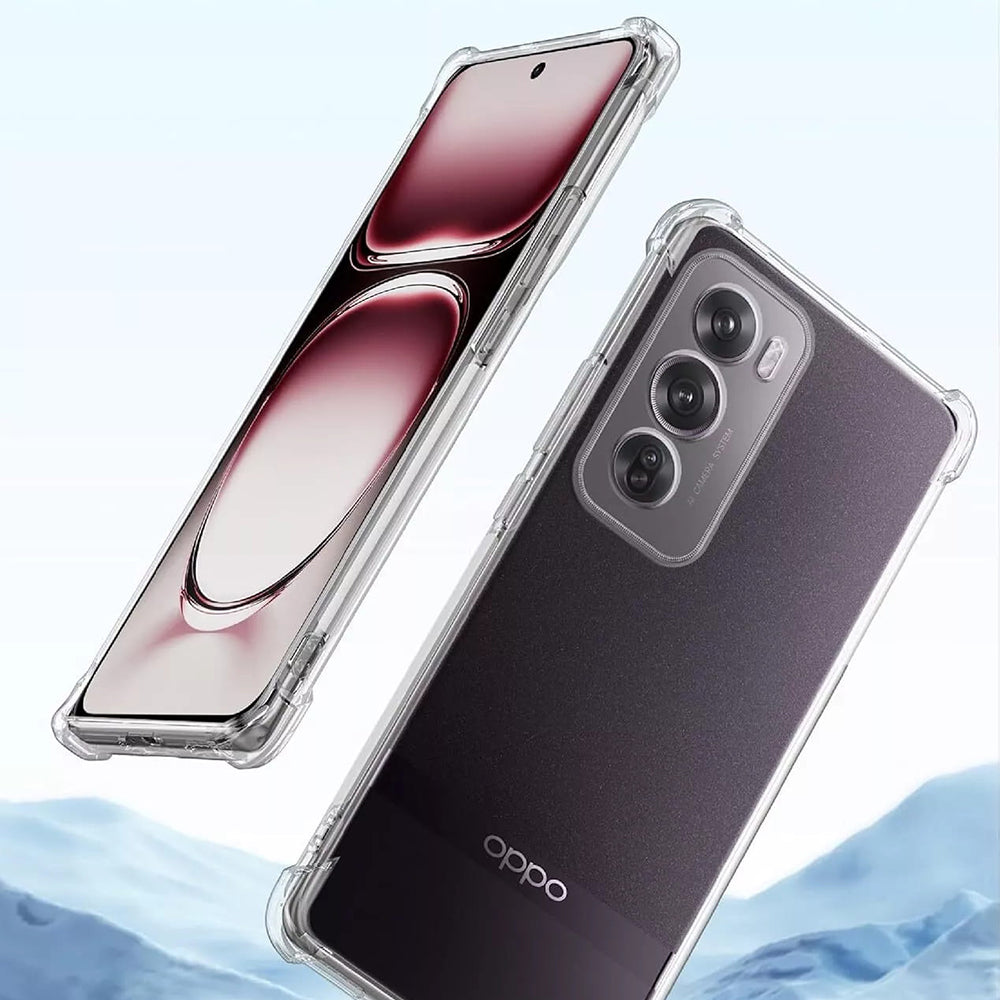 Husa de protectie Techsuit Shockproof Clear Silicone compatibil cu Oppo Reno12 Pro, Transparent