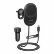 Suport Anker with Wireless Charging MagGo (B2932G11), Magnetic Grip for Air Vent, 360° Rotation, Type-C, 15W, Negru