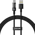 Cablu Baseus Gem (P10373002111-00), USB to Type-C, Super Fast Charging 100W, 1m, Cluster Black