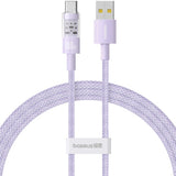 Cablu Baseus Gem (P10373002511-00), USB to Type-C, Super Fast Charging 100W, 1m, Nebula Purple