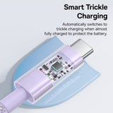 Cablu Baseus Gem (P10373002511-00), USB to Type-C, Super Fast Charging 100W, 1m, Nebula Purple
