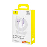 Cablu Baseus Gem (P10373002511-00), USB to Type-C, Super Fast Charging 100W, 1m, Nebula Purple