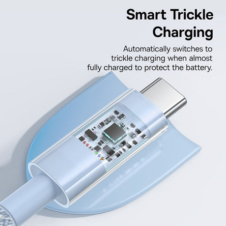 Cablu Baseus Gem (P10373002311-00), USB to Type-C, Super Fast Charging 100W, 1m, Galaxy Blue