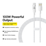 Cablu Baseus Gem (P10373002211-01), USB to Type-C, Super Fast Charging 100W, 2m, Moon White