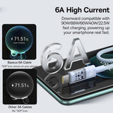 Cablu Baseus Gem (P10373002311-01), USB to Type-C, Super Fast Charging 100W, 2m, Galaxy Blue
